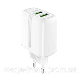 Адаптер мережевий HOCO Yizhan Dual Port N12 |2USB, 3A,QC3.0, 18W|