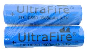Акумулятор комплект 2 штуки 18650 3.7 V 3500 mAh реально біля 3000 mAh батарея літій-іонна Li-Ion UltraFire
