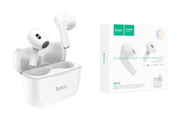 Наушники Bluetooth Hoco EW12 Clear sound true wireless BT headset White (EW12) | Зображення 1