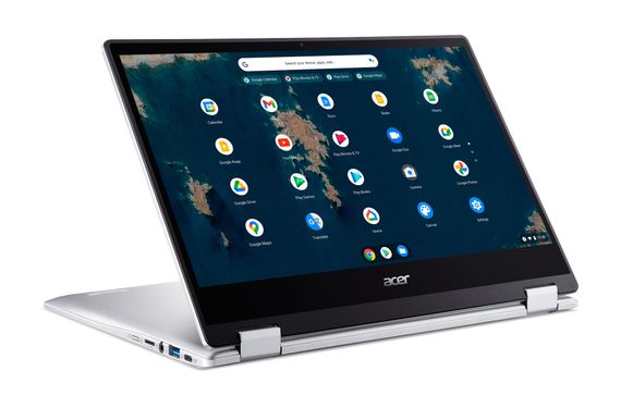Ноутбук Acer Chromebook Spin CP314-1HN 14' FHD IPS, Intel C N4500, 8GB, F128GB, UMA, ChromeOS, сріблястий (NX.AZ3EU.002) | Зображення 9