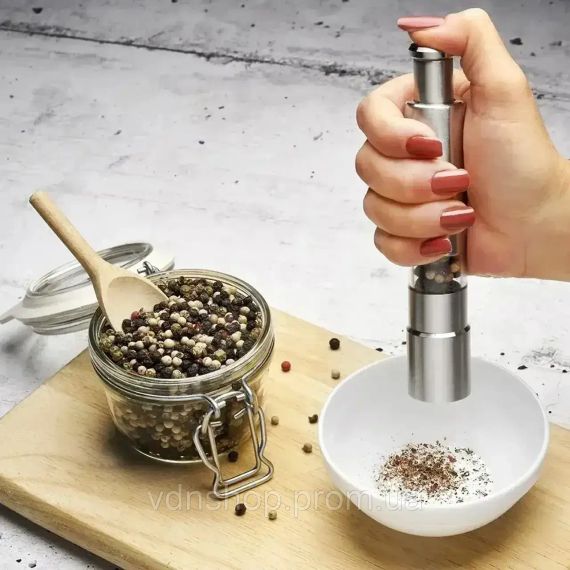 Ручной измельчитель для соли и перца из нержавеющей стали, XL-552 / Механическая мельница для специй | Зображення 1