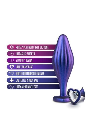 Хвиляста анальна пробка Blush Anal Adventures Matrix зі стимулюючим дизайном, фіолетова Sex Aura | Зображення 1