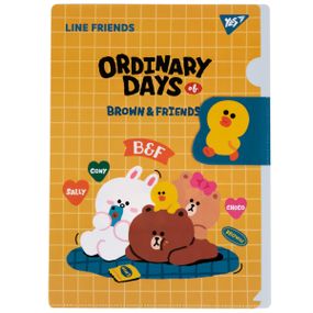Папка-куточок з клапаном A4 YES Line Friends 492106
