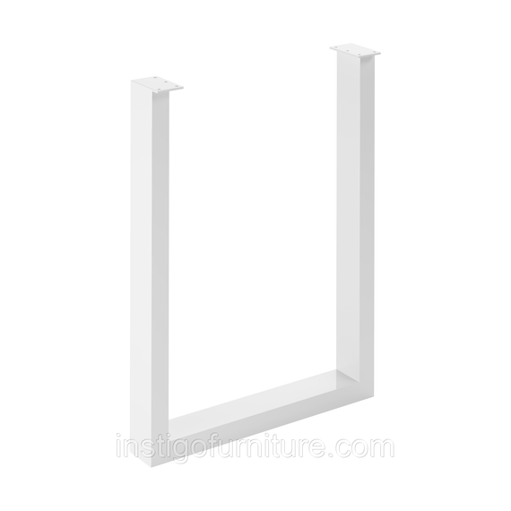 Опора ножка для стола из металла 550×100mm, H=730mm (профильная труба: 80x40mm) Белый | Зображення 5