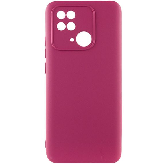 Чехол Silicone Cover Lakshmi Full Camera (A) для Xiaomi Poco C40 Full camera, Бордовый / Marsala