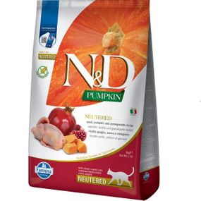 Сухий корм із перепілкою для стерилізованих котів Farmina N&D Pumpkin Quail & Pomegranate Neutered Adult, 5 кг