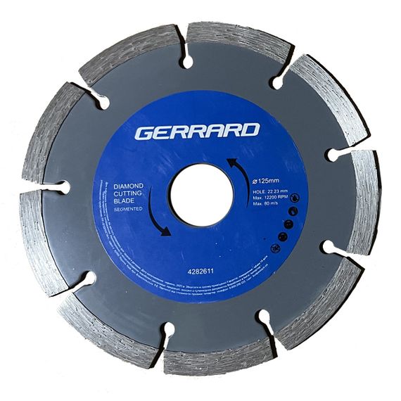 Диск алмазний по бетону Segment - 125x7.5x22.23мм Gerrard 4282611