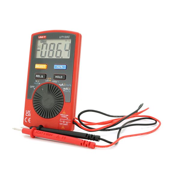 Мультиметр UNI-T UT120C: вимірювання V A Ω C Hz °C. Функції True RMS продзвінку тест діодів перевірка транзисторів. Габарити 110 | Зображення 2