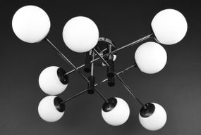 Люстра стельова на 8 лампочок 27207 Чорний 26х83х83 см.