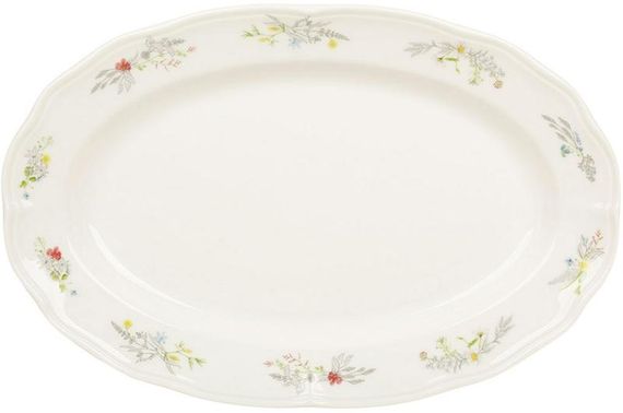 Набір овальних блюд з фарфору Florence: Ornament, 33х21 см (6 шт.)