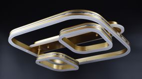 Люстра світлодіодна стельова LED світильник для квартири на стелю лед 26327 Золото 12х50х55 см.