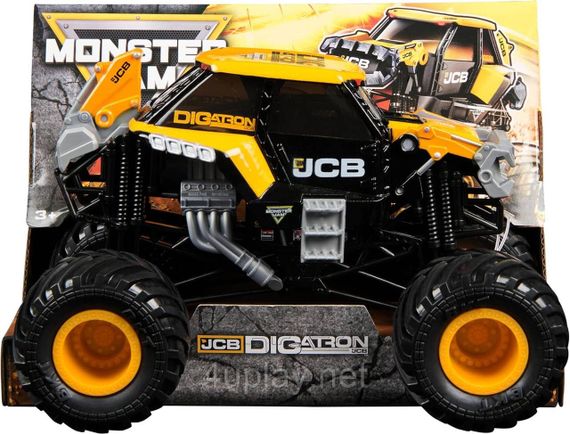 Монстр-трак Monster Jam JCB DIGatron 1:24 Экскаватор Оригинал Металлический кузов