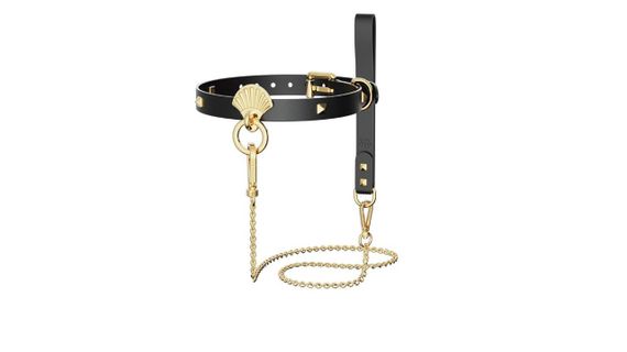 Розкішний нашийник з повідцем Zalo Collar & Leash Set Black, натуральна шкіра sexstyle