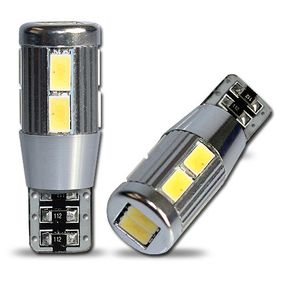 Світлодіодна автолампи T10 (W5W) White 10 5630smd canbus with ring (160 Lm) з "обманкою"