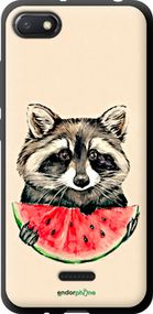 Чохол на Xiaomi Redmi 6A Єнотик з кавуном "4605b-1531-2448"