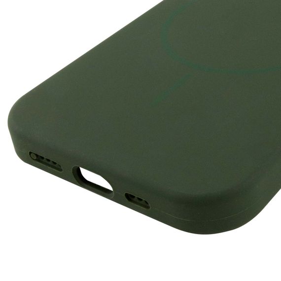 Чохол Silk Full Protective (AA) NO LOGO with Magnetic Fit для Apple iPhone 14 (6.1") Зелений / Cyprus Green | Зображення 4