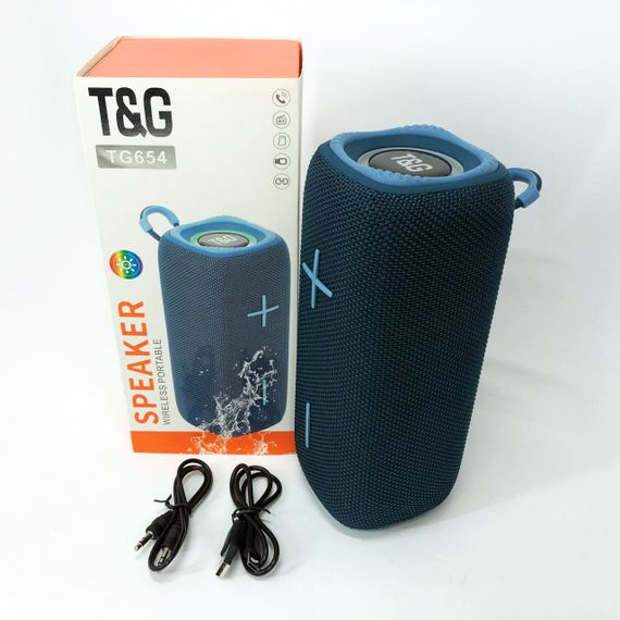 Портативна Bluetooth колонка TG654 8W з підсвічуванням. VJ-258 Колір: синій | Зображення 5