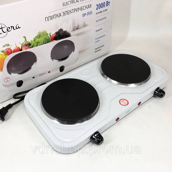 Плита електрична потужна, Плита двоконфорочна для дому Настільна для приготування їжі IJ-51 | Зображення 2