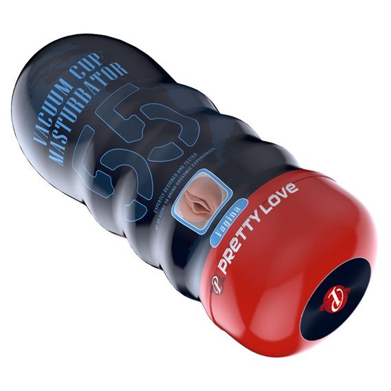 Мастурбатор реалістичний із вакуумом Pretty Love Masturbator Vacuum Cup, в колбі, 18 х 7 см | Зображення 2