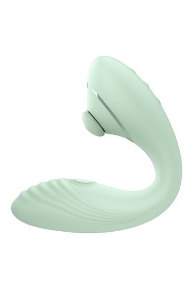Подвійний гламурний гнучкий вібратор Dream Toys Glam Ultimate Tapping Vibe зелений Sex Aura | Зображення 2