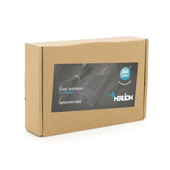 Блок живлення MERLION для ноутбука DELL 90W штекер Type-C, довжина 0,9м + кабель живлення | Зображення 1