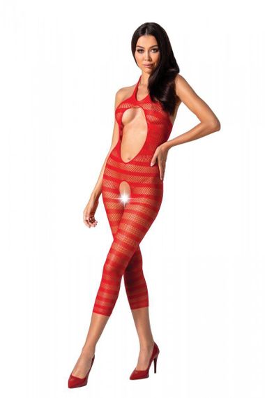 Сітчастий бодістокінг з відкритим животом Passion BS081 red Sex Aura | Зображення 1
