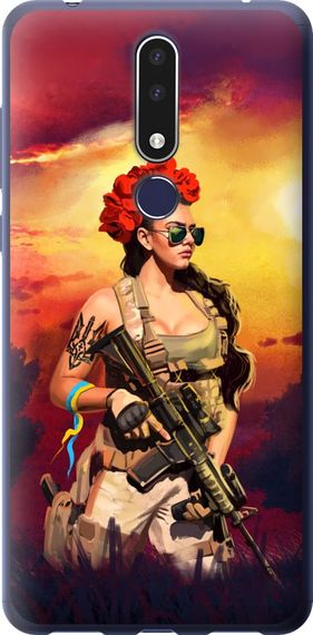 Чехол на Nokia 3.1 Plus Украинка с оружием "5316u-1607-17620"