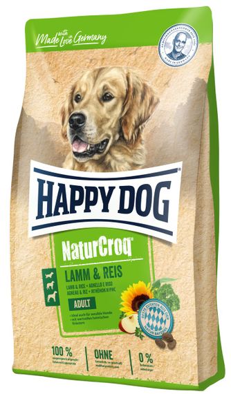 Сухий корм для собак з ягнятком Happy Dog NaturCroq Lamm & Reis, 15 кг