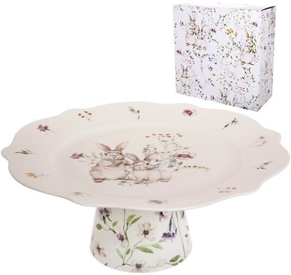 Блюдо-тортівниця порцелянове "Spring Story" Ø27см на нозі | Зображення 1