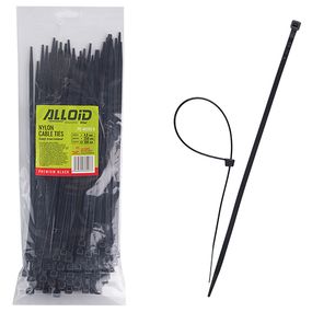 Хомут пластиковий Alloid 4.8 х 250 100 шт./уп. чорний
