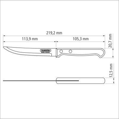 Кухонний ніж Tramontina Polywood Steak127 мм (21122/195) | Зображення 3