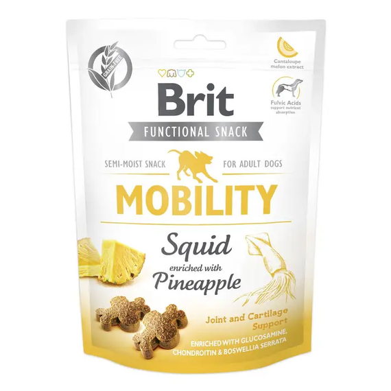 Ласощі для собак Brit Care Functional Snack Mobility для суглобів, кальмар і ананас, 150г