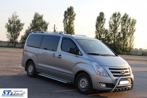 Кенгурятник WT003 (нерж.) для Hyundai H200, H1, Starex 2008-2024 гг | Зображення 4