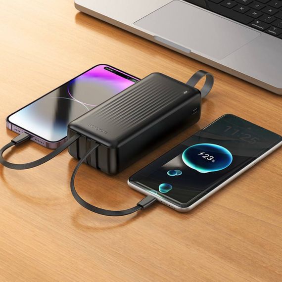 Power Bank Borofone BJ79B з кабелем USB+Type-C+Lightning (30000mAh) Чорний | Зображення 7