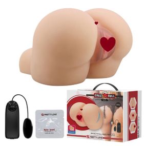 Мастурбатор CRAZY BULL - Kylie, Vibration Double holes TPR ABS Sex Aura
