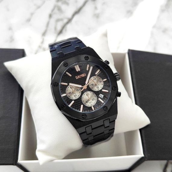 Чоловічий кварцевий годинник  Skmei 9296 Black/Black | Зображення 1