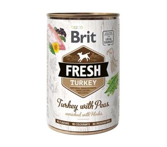 Вологий корм для собак Brit Fresh Dog Turkey & Peas з індичкою та горошком, 400 г
