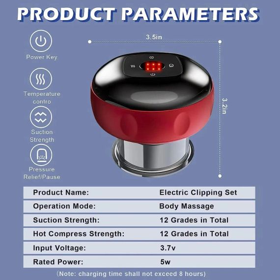 Електричний вакуумний масаж | Масажер для тіла Масажер з ефектом банок | Зображення 2