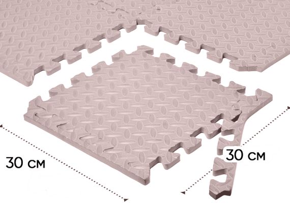 Татамі мат EasyFit 8 шт (30х30 см) ластівчин хвіст бежевий (EF-1950-30-BGE) | Зображення 3