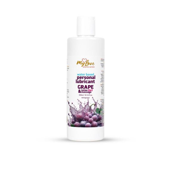 2в1 лубрикант та масажний гель - MyLove Aroma Series Intim&Massage Grape, 300 мл Sex Aura