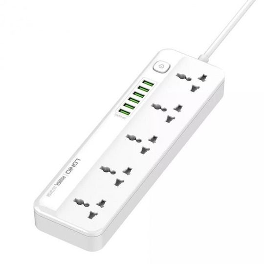 Мережевий подовжувач LDNIO SC5614 з 5 розетками та 6 USB-портами (34392-01_342)