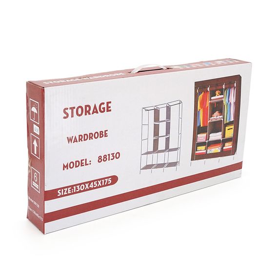 Тканина шафа для речей YT41593, 130х45х175 см, Red Wine, Box | Зображення 1