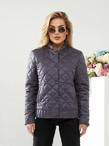 Куртка з ефектом стьобання, арт.310, графіт ( синьо сірий)