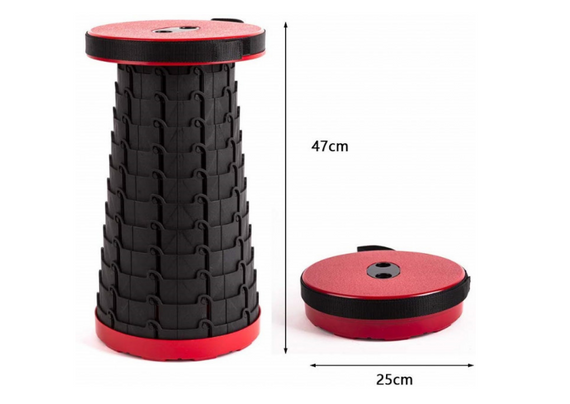 Складний телескопічний стілець Telescopic stool ∙ Похідний розкладний стілець-табурет для риболовлі, туризму та відпочинку | Зображення 2