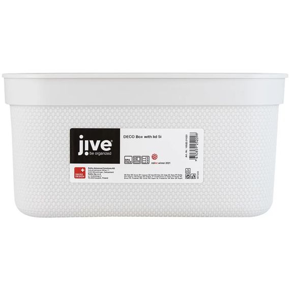 Контейнер для хранения вещей с крышкой Rotho (Рото) Jive 5 л (10522) Белый | Зображення 4