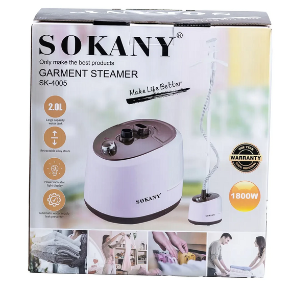 Напольный отпариватель для одежды Sokany SK4005P на 2 л 1800 Вт розовый | Зображення 6
