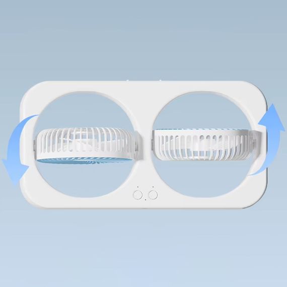Настільний вентилятор F105 Dual-Fan Design 1800mAh Blue | Зображення 3