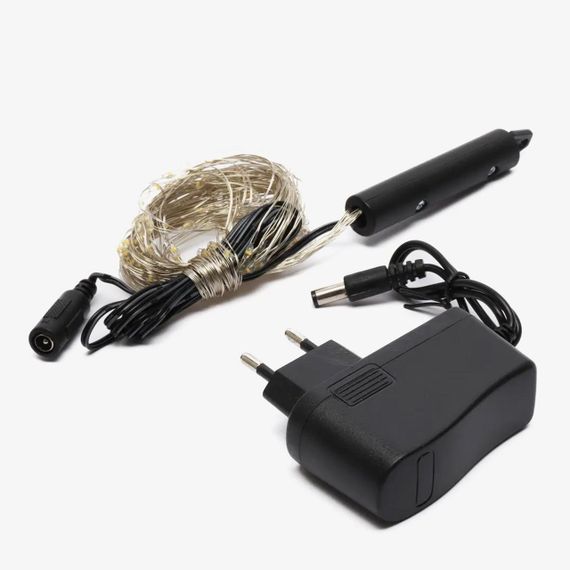 Гірлянда Кінський хвіст від мережі, 2м, 10 ниток, 200 LED, RGB / Світлодіодна новорічна гірлянда на ялинку | Зображення 9