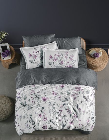 Постільна білизна La Romano Premium Satin 200×220 Delcina Grey