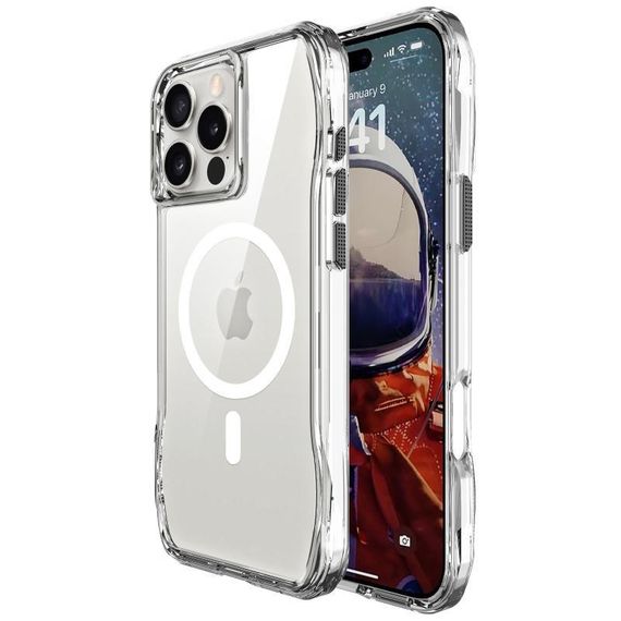 Чохол TPU Space Octagon with MagSafe для Apple iPhone 16 Pro (6.3") Clear | Зображення 1